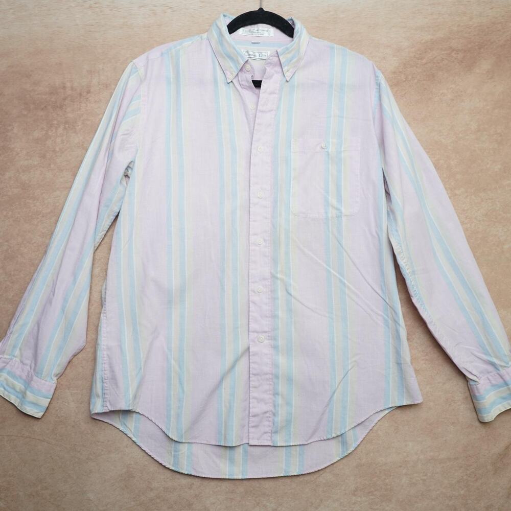 Christian Dior Striped Button Down L Vintage